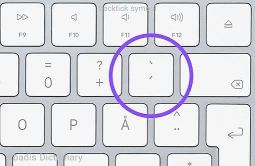 backtick symbol